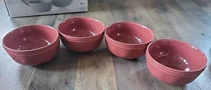 Rachael Ray Cucina Cranberry Red Soup Cereal Bowl Lot Of 4 - Picture 1 of 6