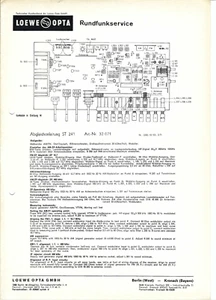 Manuale di servizio originale Loewe per ST 241  - Foto 1 di 1