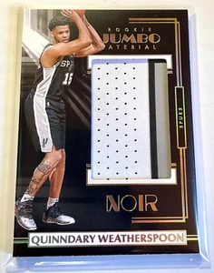 Lakers Quinndary Weatherspoon 2019-20 Panini Schwarz Jumbo Patch SP RC #08/10 - Bild 1 von 1