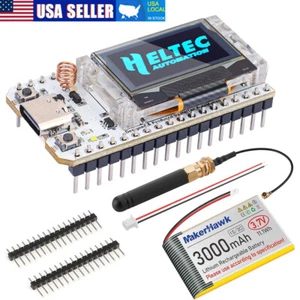 Placa LoRa V3 ESP32 915 MHz + Antena LoRa + Batería para LoRaWAN IOT Meshtastic - Imagen 1 de 8