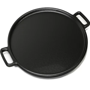 Pizza Pan Cast Iron Skillet Kitchen Cookware Frying Baking Cooking Black 14 Inch - Picture 1 of 8