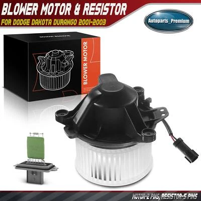 2Pcs Front HVAC Blower Motor & Resistor Kit for Dodge Dakota 2001-2004 Durango - Image 1 of 4