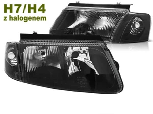 Headlights for VW Passat B5 3B 1996 1997 1998 1999 2000 VR-1621 Headlamps Black - Picture 1 of 3