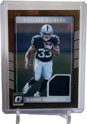 DeAndre Washington 2016 Donruss Optic Threads Bronze RC Jersey #DRT-DW Oakland - Image 1 of 4