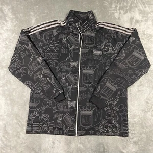 Rare Adidas Muhammad Ali The Greatest Men’s All Over Embroidered Black Jacket XL - Picture 1 of 7