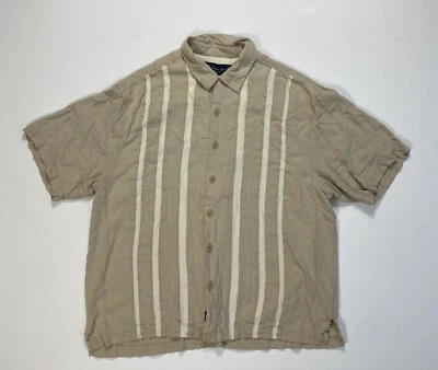 Jamaica Jaxx Mens XL Hawaiian Cigar Button Front 100% Silk Modern Beach Preppy - Image 1 of 4
