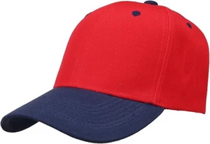 1PCS Red Blue Unisex Baseball Cap Adjustable One Size Hats For Men and Women - Picture 1 of 5