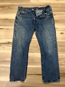 Levis 501 Denim Jeans Distressed Größe 36x29 Vintage - Bild 1 von 14