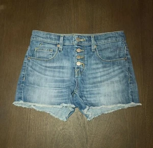 EUC--JUNIORS MOSSIMO  BUTTON-FLY HIGH RISE SHORTS SIZE 00 - Picture 1 of 2