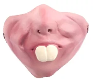 Funny Gag LATEX LOWER HALF FACE MASK Halloween Costume Party Mouth Cover - BUNNY - Picture 1 of 5