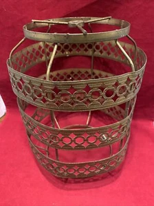 Vintage 10'' by 7.5'' Metal Pierced Mid Century Modern MCM Lamp Shade G7 - Picture 1 of 10