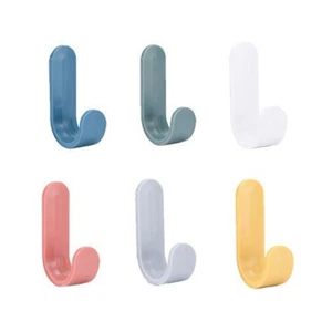 Bunte Klebehaken, 6 Stück Selbstklebende Haken, Bunte Kleiderhaken Kinder, Selbs - Bild 1 von 6