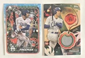 2024 Topps Holiday RC-FF Freddie Freeman Relic Los Angeles Dodgers - Picture 1 of 2