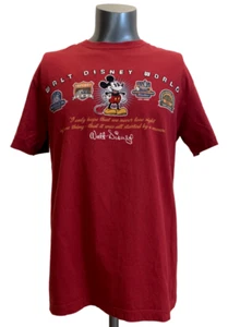Walt Disney World Herren T-Shirt Gr. US M rot Mickey Epcot Magic Kingdom bestickt - Bild 1 von 7