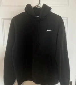Nike Hoodie pullover color black size Medium gym workout casual - Picture 1 of 10