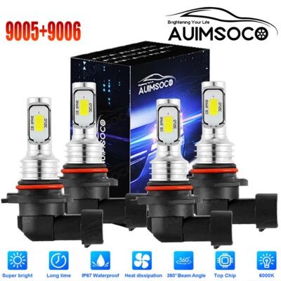 For Buick LeSabre 1997 - 2005 4X LED Headlamps Bulbs Conversion Kit Super Bright - Image 1 of 4