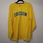 Vtg Nike Team Issue Yellow Og Tag Oregon Ducks Long Sleeve T-Shirt Y2k Large Lg