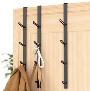 Over The Door Hooks Black Vertical Over The Door Hanging Hook for Towel and C... - Picture 1 of 7