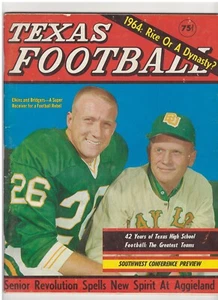 1964 Dave Campbell's Texas Football Magazine ~ Baylor's Lawrence Elkins,Bridges - Picture 1 of 6