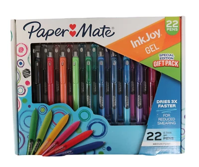 Papermate InkJoy Gel Special Edition  22 Colors Med Pt Gel Pens New In Gift Pack - Image 1 of 2