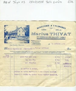 Dépt 03 - Saint Germain de Salles - Belle Entête d'une Minoterie du 28/07/1938 - Picture 1 of 1
