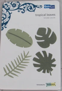 QuicKutz Tropical Leaves 4x4, 1 Cutting Die Set C-0054-S-REV - Picture 1 of 2