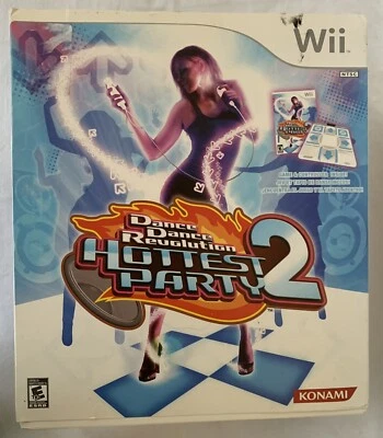 Dance Dance Revolution Hottest Party 2  Box Original DDR Pad Mat Nintendo Wii - Image 1 of 4