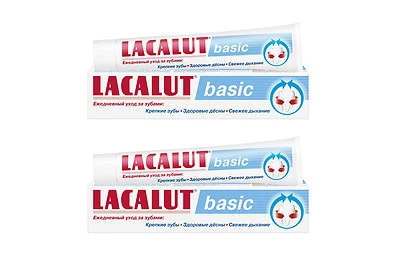 2 LACALUT BASIC Daily Toothpaste for Optimal Oral Protection 75ml
