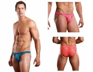 SALE Male Power ladies look neon fetish lace underwear bikini brief 491-194 - Picture 1 of 8