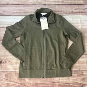 Icebreaker Central Long Sleeve Zip Up Sweater Olive Women’s Small Cotton Wool - Picture 1 of 8