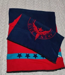 Givenchy scarf Shawl Wool Cashmere logo Stole Multicolor Unisex Muffler France - Picture 1 of 21