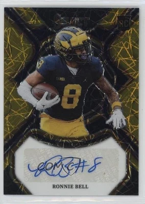 2023 Panini Select Draft Picks Gold Lazer Prizm /75 Ronnie Bell #RS-RBE Auto RC - Image 1 of 2