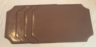 VTG Brown  Vinyl Placemats Set Of 4 Shiny 80’s Town & Country - Image 1 of 4