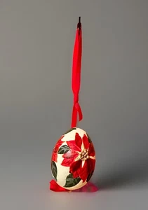 "Adorno de Navidad pintado a mano huevo de gallina real 2"" semilla de mostaza L@@K" - Imagen 1 de 4