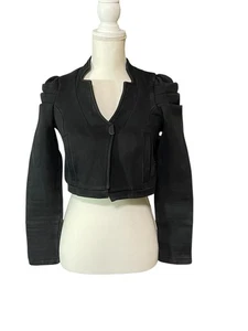 Industry schwarzer Crop Bomber Pullover/Jacke XS - Bild 1 von 14