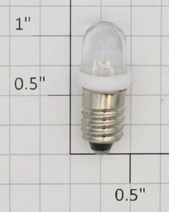 Lionel 1447L 18 Volt Clear Screw Base Small Globe LED Bulb - Picture 1 of 2