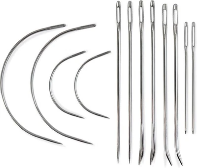 Heavy Duty Hand Sewing Needles Set - 12 Needles for Upholstery, Leather, Carpet  - Image 1 of 4