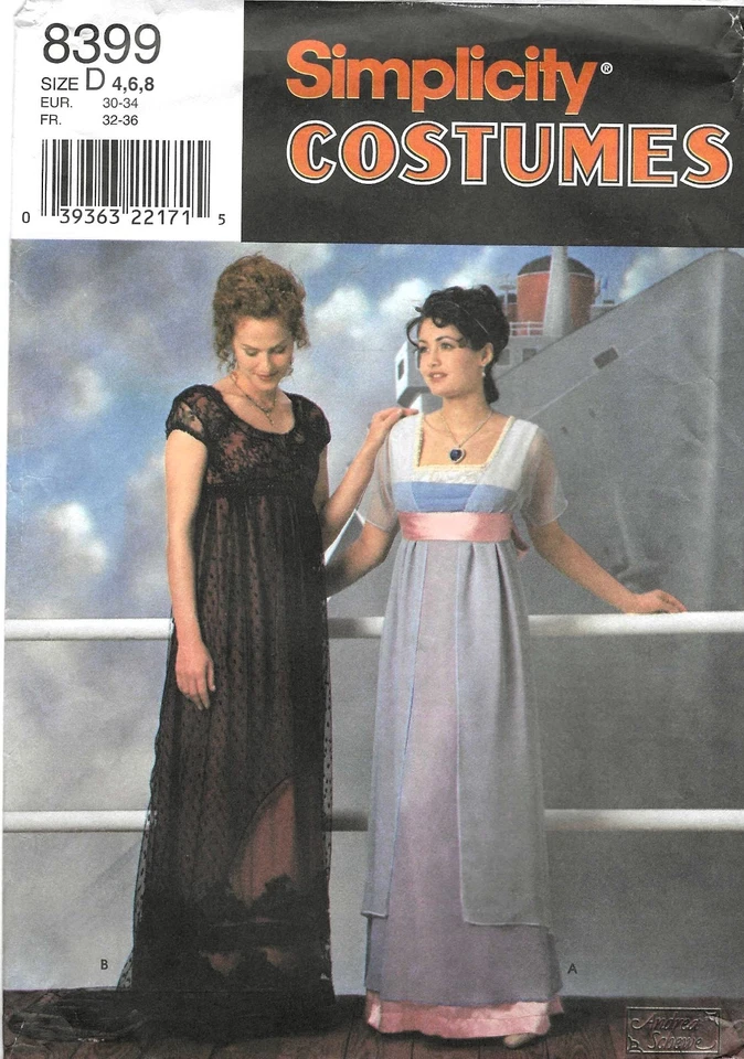 Simplicity 8399 Womens' Adult 10-12-14 TITANIC Era Costume Pattern - UNCUT - Image 1 of 1