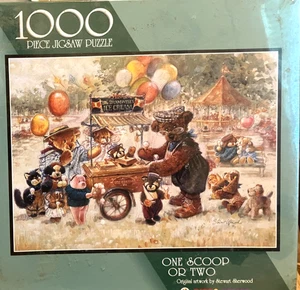 Famous Artist Stewart Sherwood ONE SCOOP OR TWO 1998 Puzzle 1000PC-NEW/SEALED - Picture 1 of 1