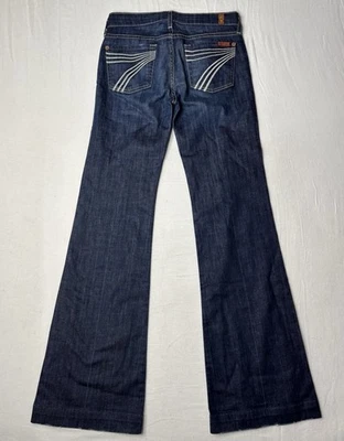 Pantalones de mezclilla para mujer 7 For All Mankind Dojo talla 24 lavado oscuro Foto 1 de 4