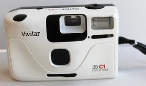 Vintage Vivitar 35C1 Focus Free Camera in white - Picture 1 of 7