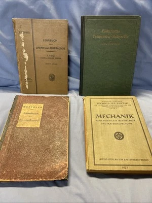 Antique German Textbooks 1920s Electric Chemistry Glassblowing Mechanical Eng - Image 1 of 4