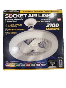 Bell+Howell Steckdose Luftlicht und Ventilator mit Fernbedienung - Bild 1 von 4