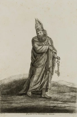 BAILLIE (*1723) nach RUBENS (*1577), St Peter,  1785, Rad. Klassizismus Porträt - Bild 1 von 4