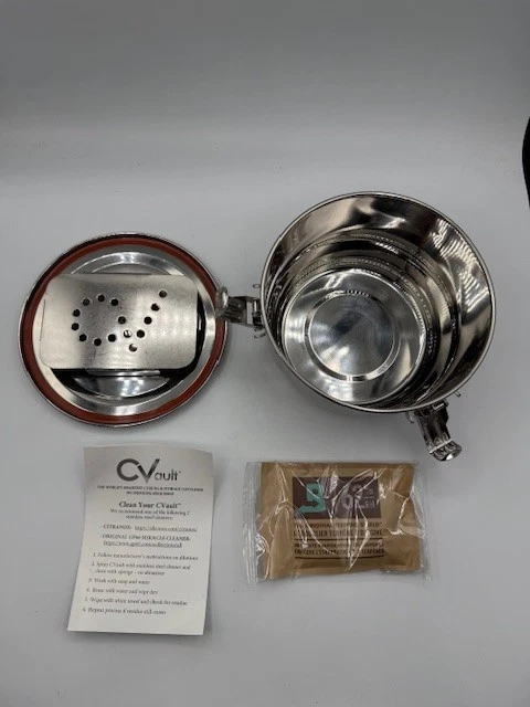 CVault Storage Humidity Container - Stainless Steel, 4L Smell Proof  - Image 1 of 4