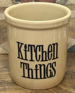 KITCHEN THINGS Utensil Holder Jar Crock 5.5" T G Green England Church Gresely UK - Picture 1 of 6