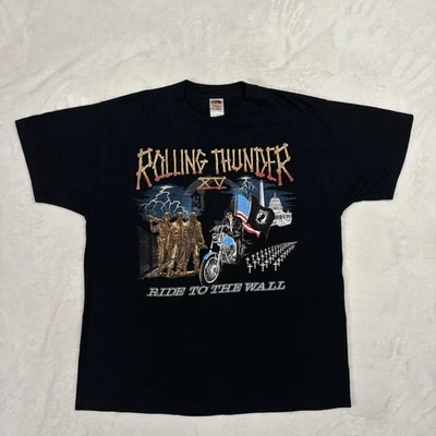 Camiseta de Colección Rolling Thunder XV Ride To The Wall 2002 Salute To Wall Talla XL Foto 1 de 4