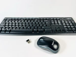 Logitech Wireless Keyboard & Mouse K270 M185 + Unifying USB Receiver Dongle - Picture 1 of 10