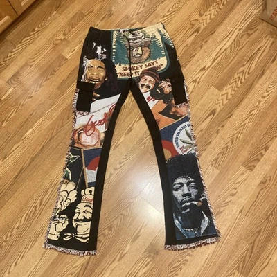Pantalones deportivos Frost Originals rastafarian tapiz para hombre L Bob Marley Jimi Hendrix Foto 1 de 4