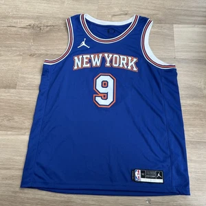 Jordan Brand New York Knicks RJ Barrett NBA Swingman Jersey Blue #9 Size XL 52 - Picture 1 of 8